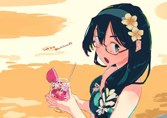 大淀さん #艦これ版深夜の真剣お絵描き60分一本勝負
#艦これ版真剣お絵描き60分一本勝負_20180820 