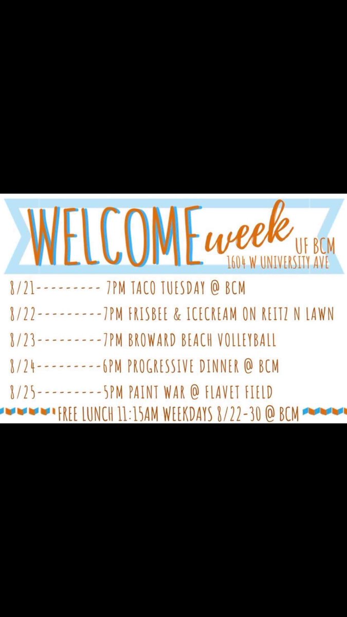 UFBCM's tweet photo. Come join us this upcoming week for some more fun events! https://t.co/yYmS1KXrEA