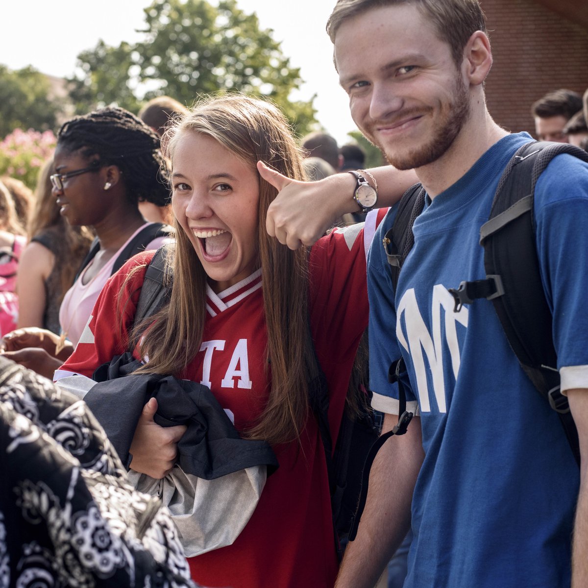 HardingU's tweet photo. Happy first day of classes! Now that you have found your chapel seat, enjoy your first chicken biscuit of the semester, and don’t forget to check your mail! #BackAtHarding https://t.co/MXSxStGzEd