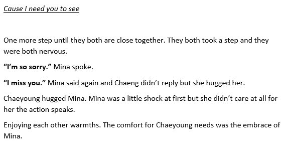 [ cause i need you to see.]