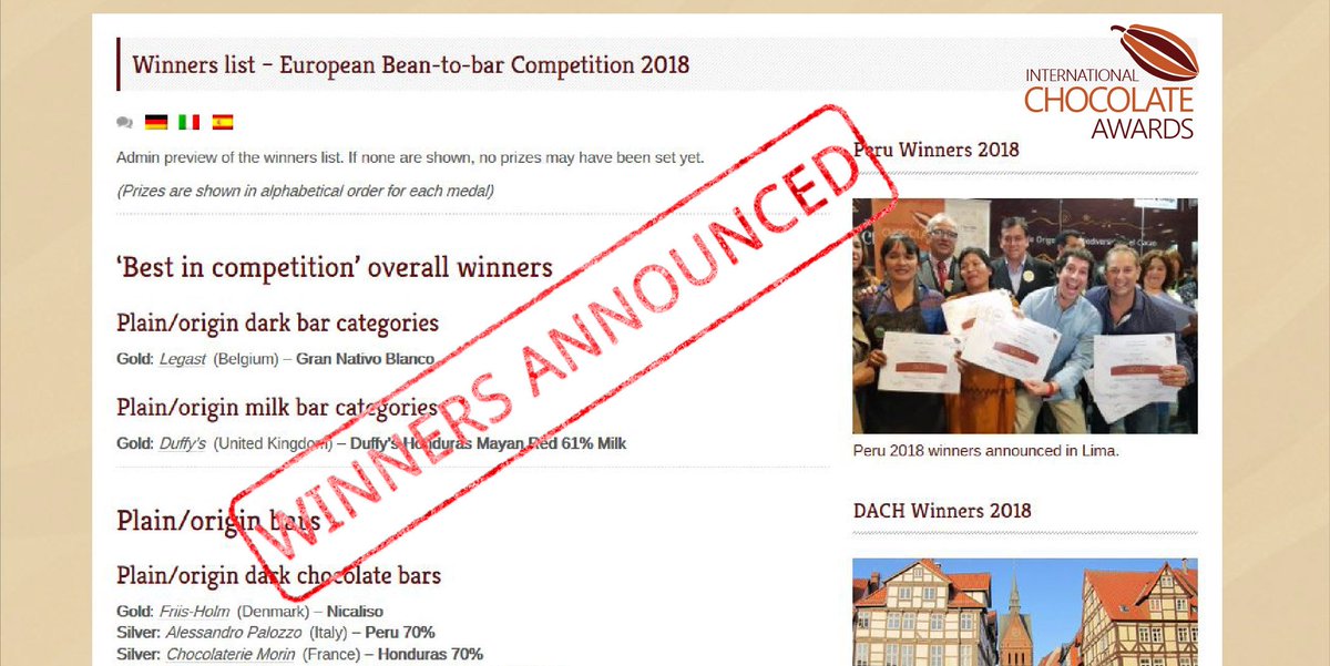 Here are those European Bean-to-Bar winners again tinyurl.com/y6up3tgu