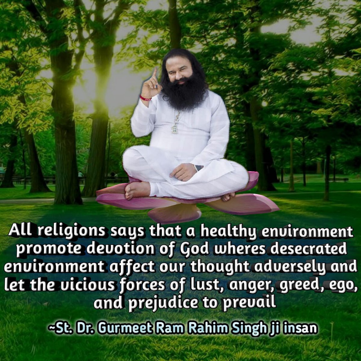 Thank God men cannot fly, and lay waste the sky as well as the earth. #SaveMotherEarthSaysStMSG