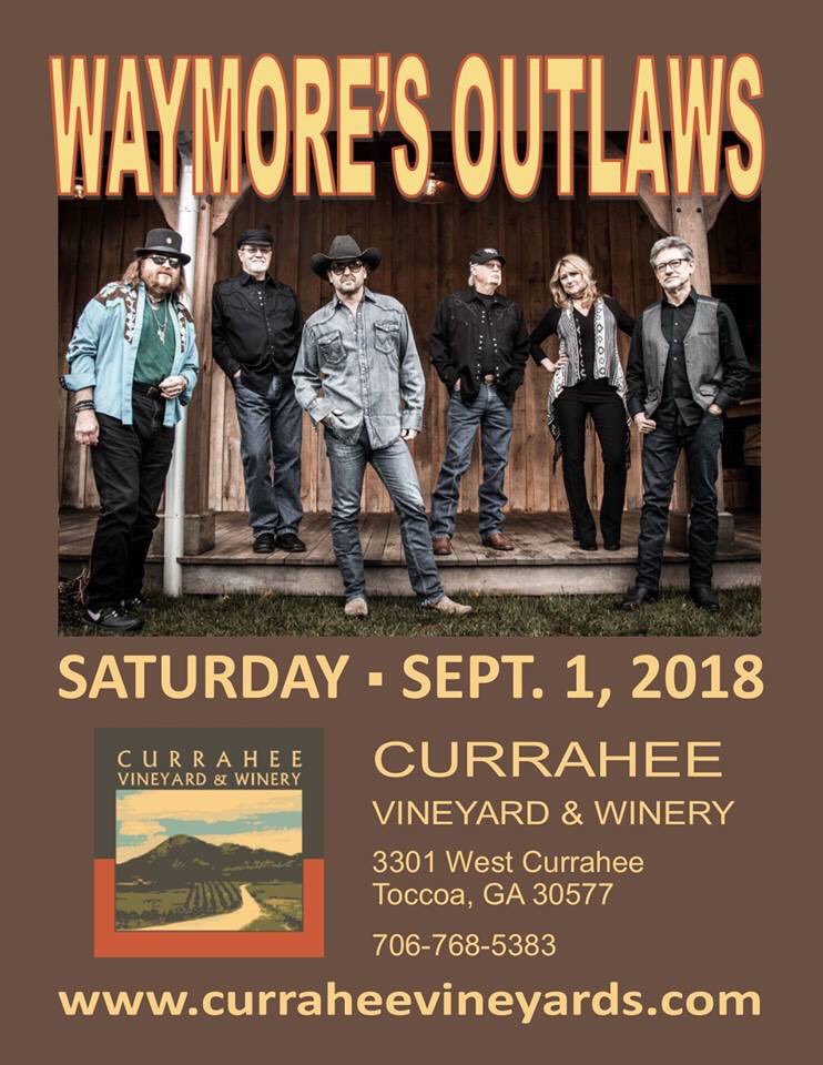 Waymore’s Music & Wine in the @northgeorgia mountains! Tickets: curraheevineyards.com