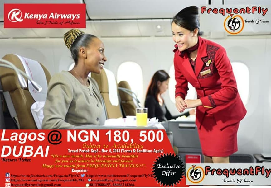 FrequentFlyNG's tweet photo. Flight Update: Limited slots available and selling fast with us.
Contact us now.
Don't miss this opportunity.
#Frequentfly #Flightbookings #visaapplication #studyabroad #travel #tours #flightreservations
#hotelbookings
#hotelreservations #lagostodubai #kenyaairways #Nigeria https://t.co/JyvA32Ic1z