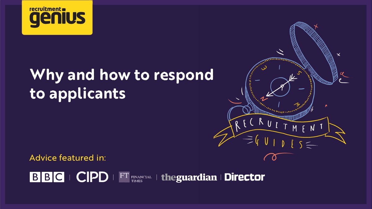 recruitgenius's tweet photo. Applicants who end up in the ‘No’ pile often don’t hear back from employers and are left to draw their own conclusions as to what they did wrong. In our free guide learn why and how to respond to all applicants. https://t.co/wsS9281wdW
#Recruitment #HR #Management #Genius https://t.co/xKFYt0dWge