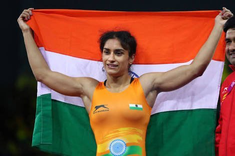 .<a href="/Phogat_Vinesh/">Vinesh Phogat</a> becomes the first Indian female wrestler to win a gold at #AsianGames2018! Congratulations on such an inspiring win! #VineshPhogat #womeninsport <a href="/Ra_THORe/">Col Rajyavardhan Rathore</a>