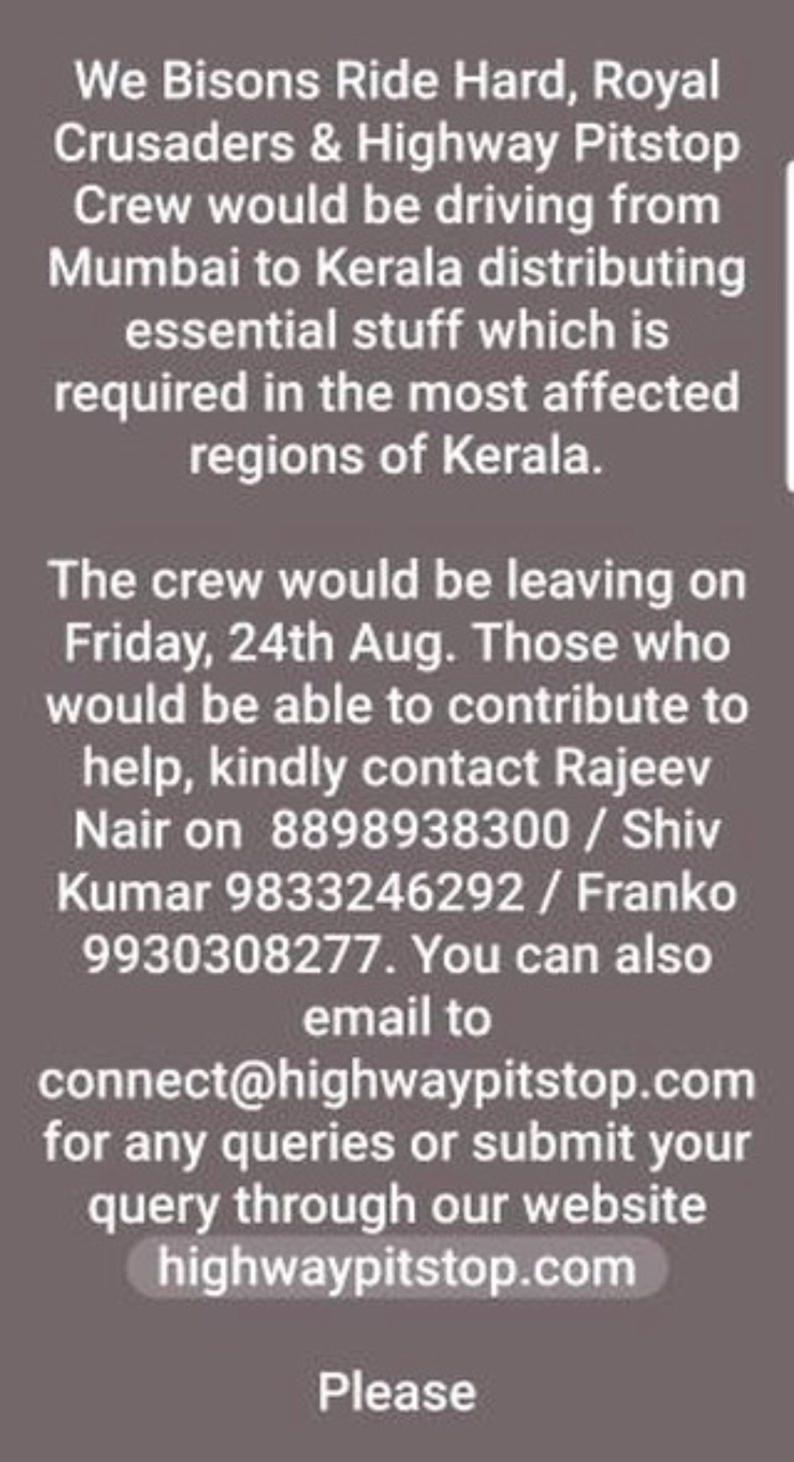 Shweta Vijay On Twitter Mumbai This Is Legit Verified And Safe My Friend Vishal Is Behind This And You Can Contact Them If You Want To Donate The Crew Will