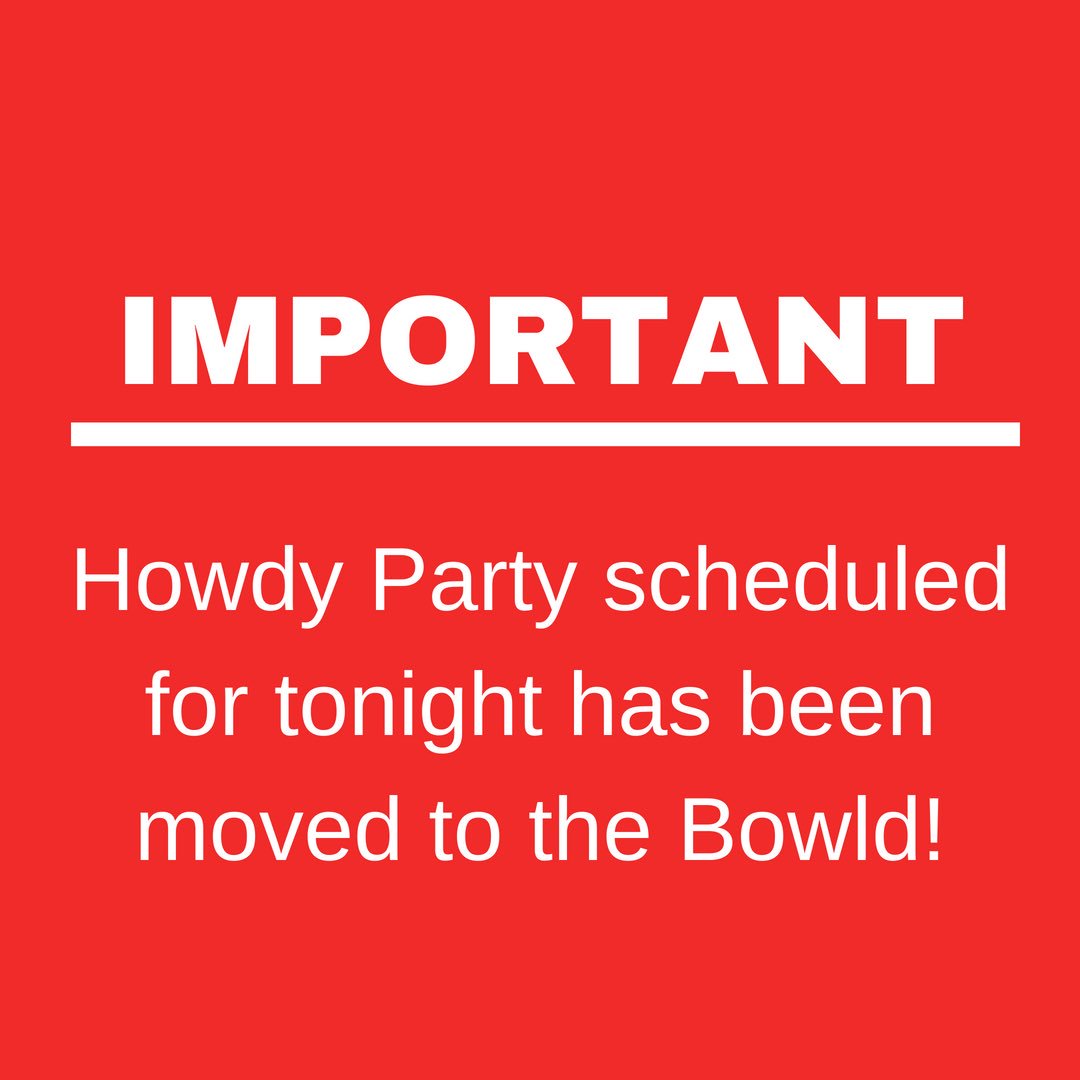 UUSGA's tweet photo. UNION STUDENTS! The Howdy Party tonight has been moved to the Bowld due to possible weather problems! There will still be plenty of sno cones, good people, and good music so stop by in the Bowld tonight at 7pm!!! https://t.co/FC0RHAgofl