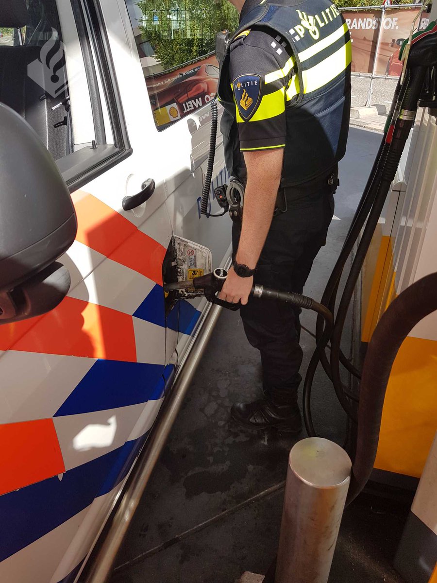 Aanvang dienst die we gaan beginnen met een volle tank.