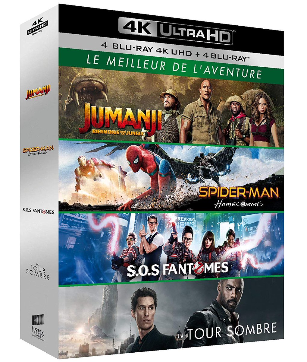 Ultra Hd Blu Ray On Twitter 1 Adventure Box Containing Jumanji Bienvenue Dans La Jungle Spider Man Homecoming Sos Fantomes Ghostbusters La Tour Sombre The Dark Tower
