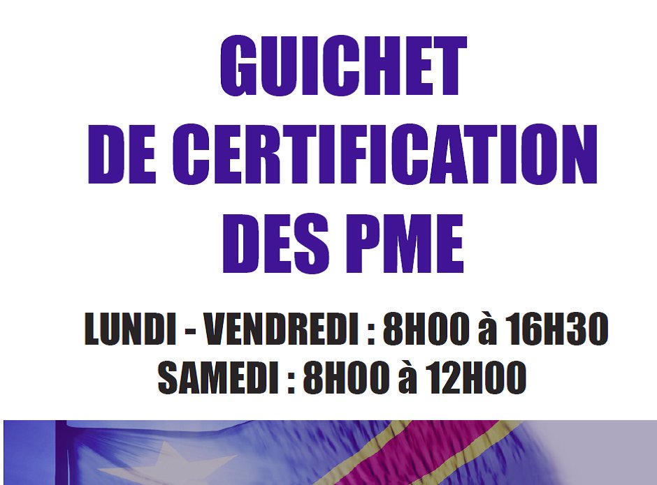 PmeRdc's tweet photo. Le Gouvernement de la RD Congo a mis à la disposition du Ministère des PME, un fonds de garantie de 10 millions de dollars américains qui sera mis à la disposition des PME pour booster l’entreprenariat. Certifiez votre PME pour être éligible. #Zoom_eco https://t.co/nGmSSPTa1a https://t.co/bp4J6NE0GG