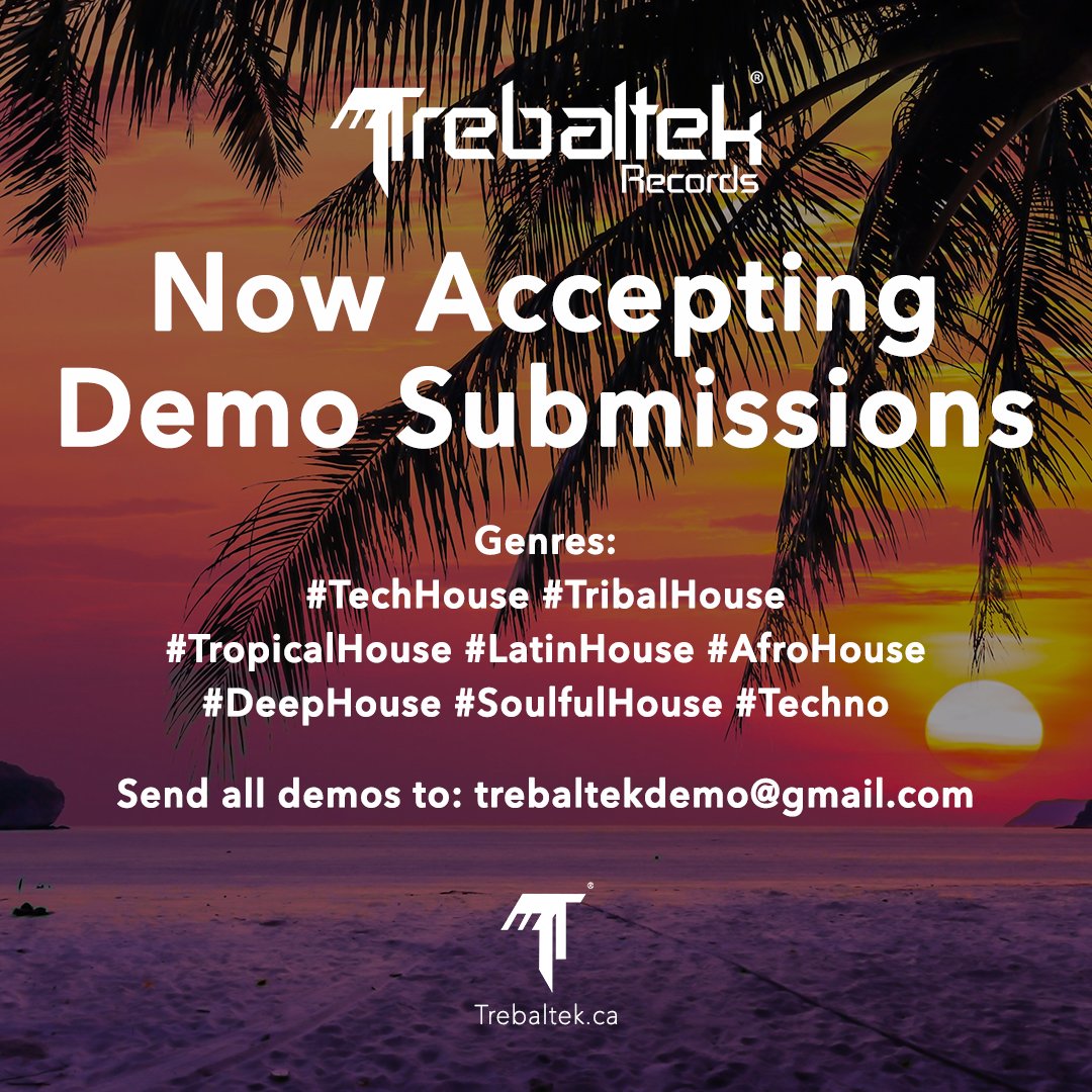 Trebaltek's tweet photo. Now accepting demos at https://t.co/PfrPsZV5wV 
#tribalhouse #techhouse #tropicalhouse #latinhouse 
#soulfulhouse #afrohouse #housemusic
 send all demos to: trebaltekdemo@gmail.com https://t.co/YH98xUrJvi