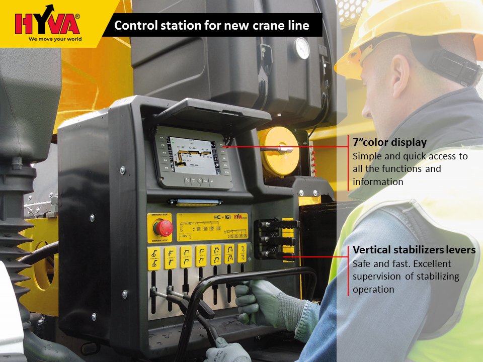 HyvaGlobal's tweet image. Exercise control with a smart and user-friendly station for our new line of cranes!
#wemoveyourworld #hyva #controlstation #crane #innovation