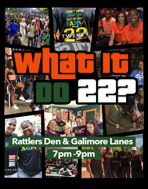 Famu21ClassCab's tweet photo. Welcome to the hill FAMU22 🐍!! Don’t make move in day just about moving in!! Come hang with your class with free food, Karaoke, bowling and some music and let’s see what it REALLY do with #FAMU22 This Thursday 8/23/18 ✨ #WelcomeWeek2k18 🐍🍊 https://t.co/2gjlYGoc1C