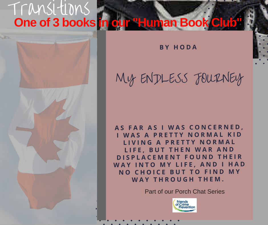 AreYouAFriend_'s tweet photo. "Let's just say being a refugee is a heroic journey that doesn't end, even after becoming a Canadian citizen.β Huda is one of our "book" telling her story at our Transitions: A 'Human Book Club" https://t.co/2Qj4VGbgn1 #porchchat @Reception_House @CB_Program https://t.co/vzGbU90SyQ