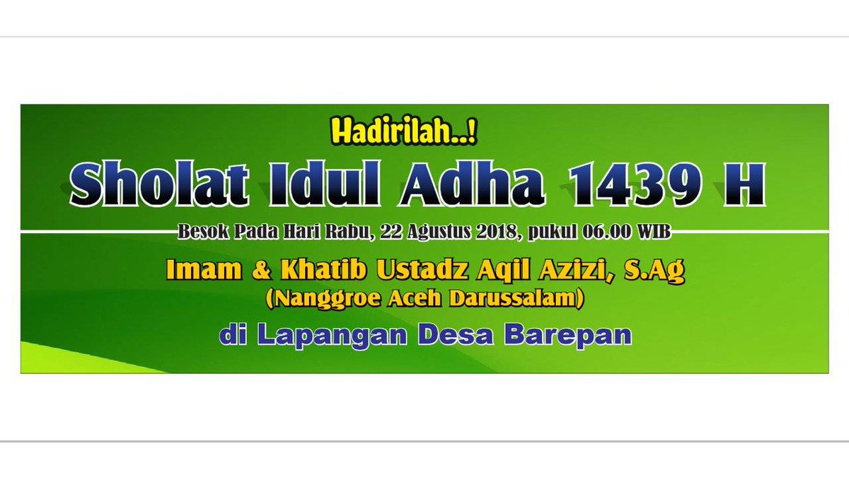 Www Kabarklaten Id Sur Twitter Sholat Idul Adha Rabu 22 Agustus 2018 06 00 Lapangan Desa Barepan Cawas Klaten