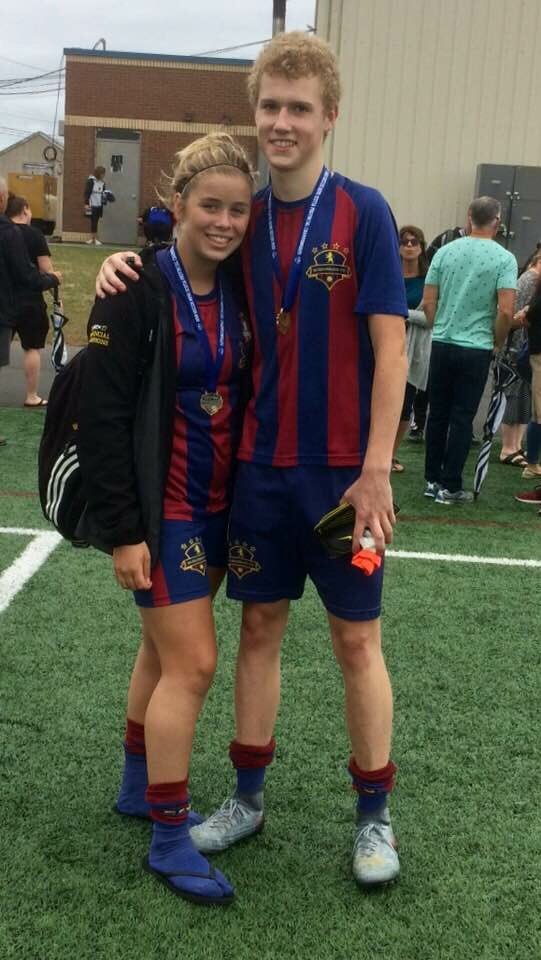 BlinnDenise's tweet photo. Congrats SFC u17 boys and girls...off to Surrey BC Thanksgiving weekend for Nationals.  A great ending to youth soccer for these two lovebirds ⚽️❤️@SuburbanFC https://t.co/Iai2WX96eK
