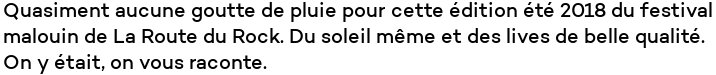 Dud_uche's tweet photo. @lesinrocks Impossible de parler de la route du rock autrement que par le prisme de la météo dans le chapeau de l'article, vraiment ? Ça fait des années qu'il y fait beau. https://t.co/zrtlWH2I9D