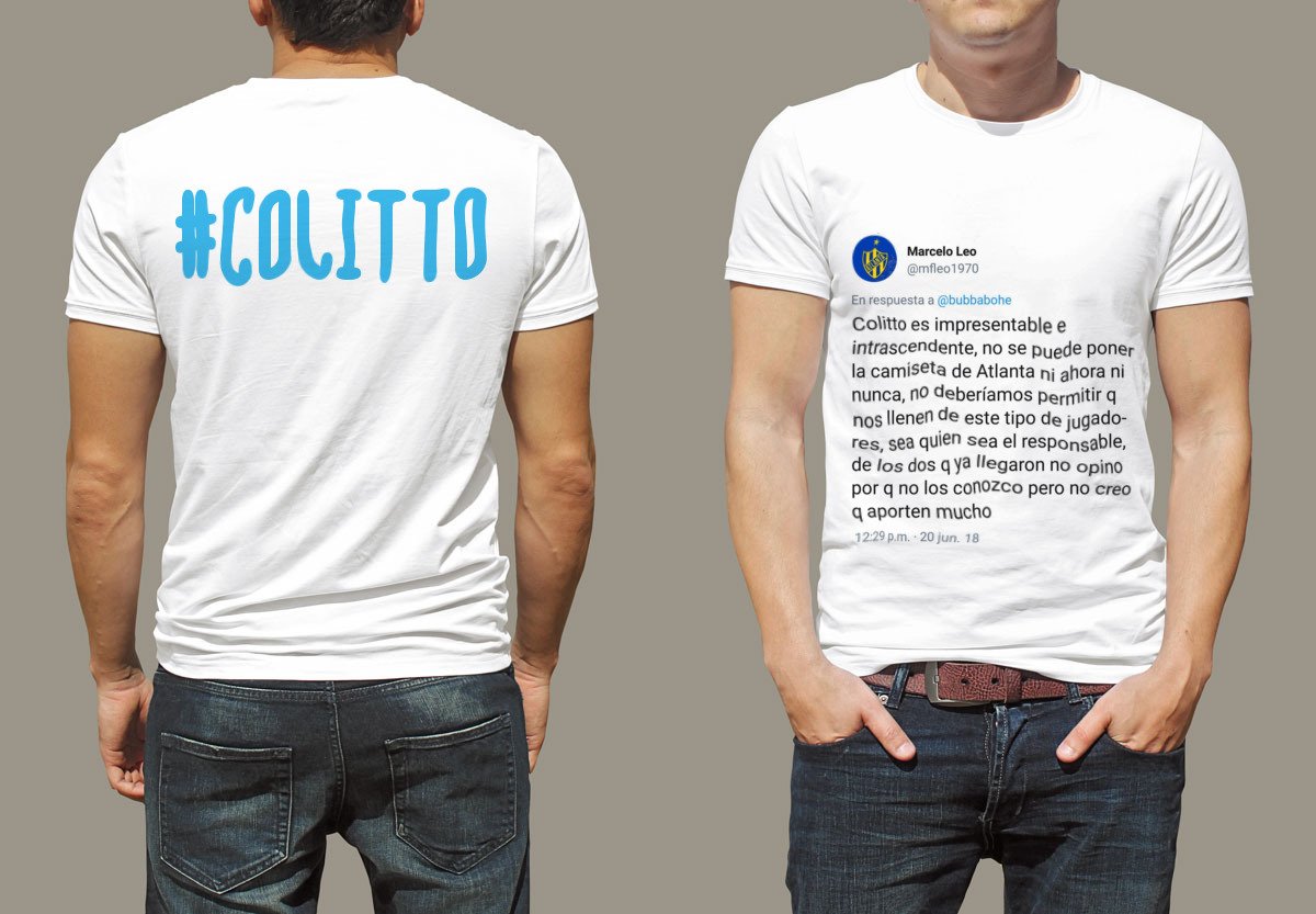 Leo_Masci's tweet photo. La Agrupación La Pajón Vuelve saca a la venta camisetas #Colitto.
El estilo de diseño se basó en el estirpe crítico propio de la bohemia, entrecruzado con la pasantía de comunity mánager y panelista de cable.
Lo recaudado se usará para pagar futuros juicios del microestadio https://t.co/BaG4KpHMOE