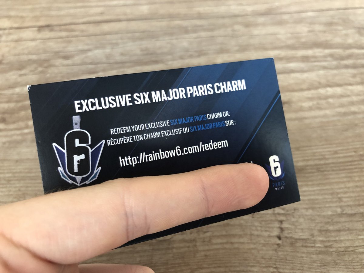 RalphyyR6's tweet photo. Time to jump on the sellout train. Giving away an R6 Paris Major Charm:

-Follow @thisisralphy
-Retweet this tweet

Announcing winner on September 10th https://t.co/HiQRlWwZxI