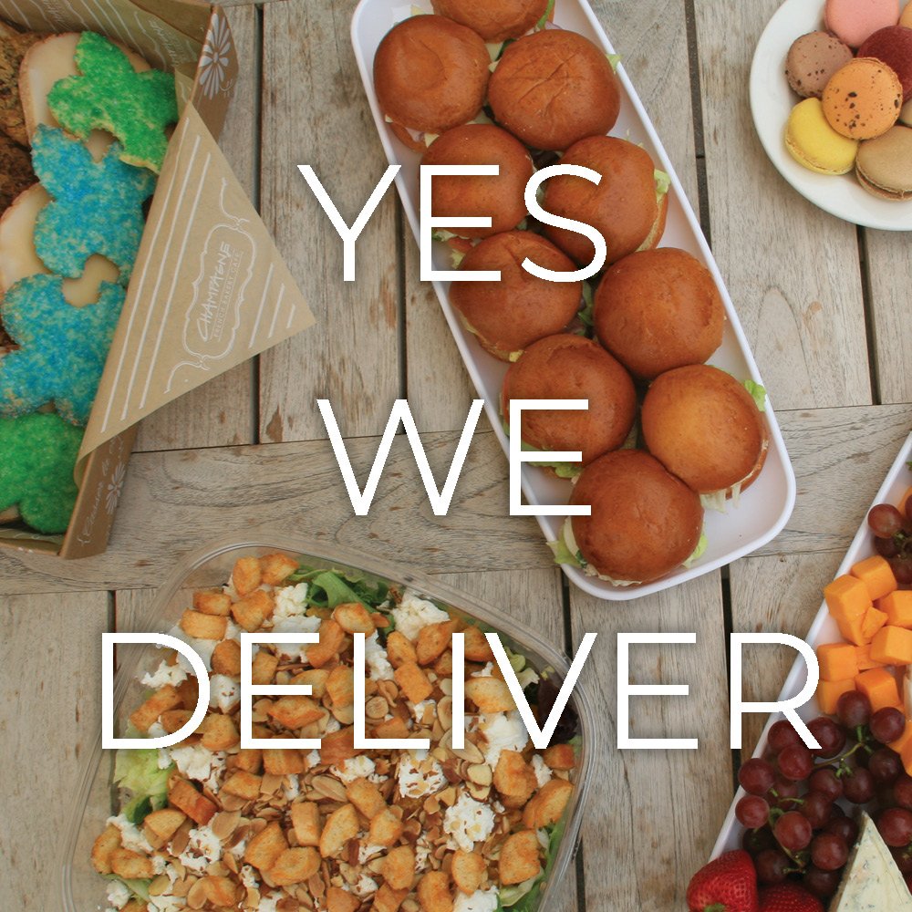 ChampagneBakery's tweet photo. For whatever you're celebrating, whether it's #TGIM or #SundayFunday. We'll bring the party necessities to you. #catering #freedelivery https://t.co/mpd2ceCLxg