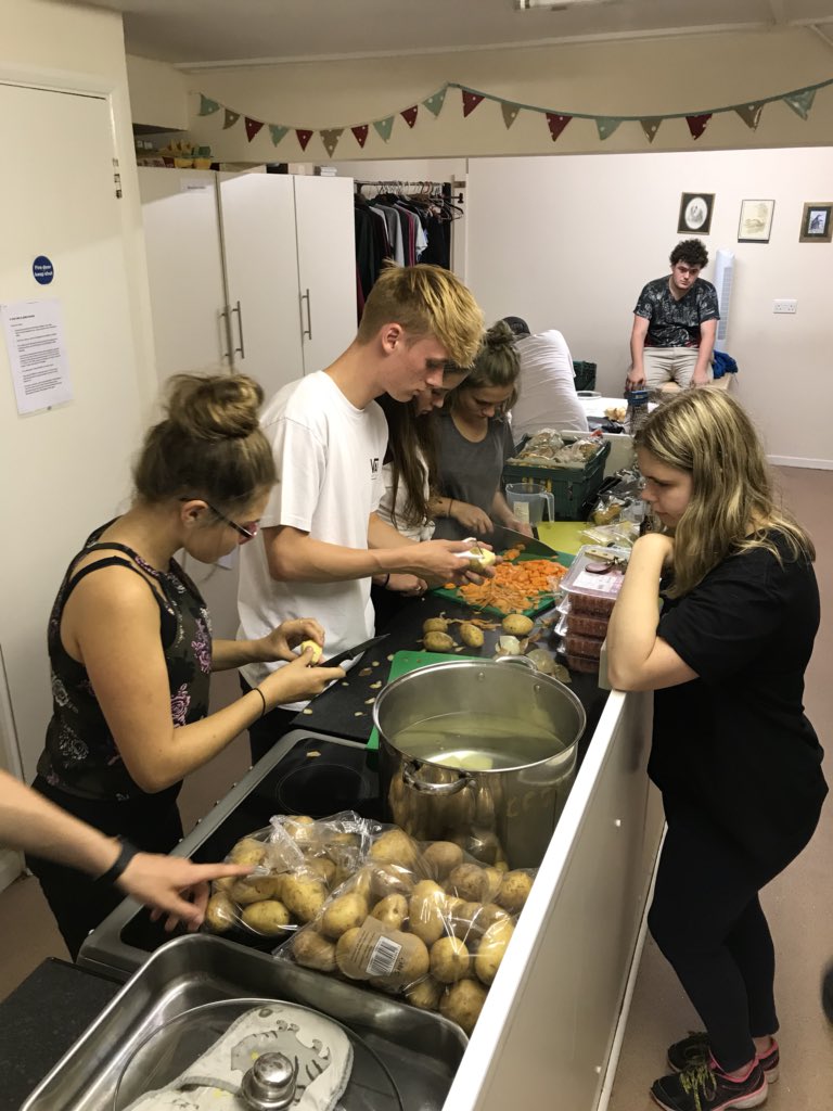 BridgingthegapN's tweet photo. Soup kitchen prepping started!! #ncs  @NCS @ExeterCCT @StPetrocks https://t.co/QNEUrib18K