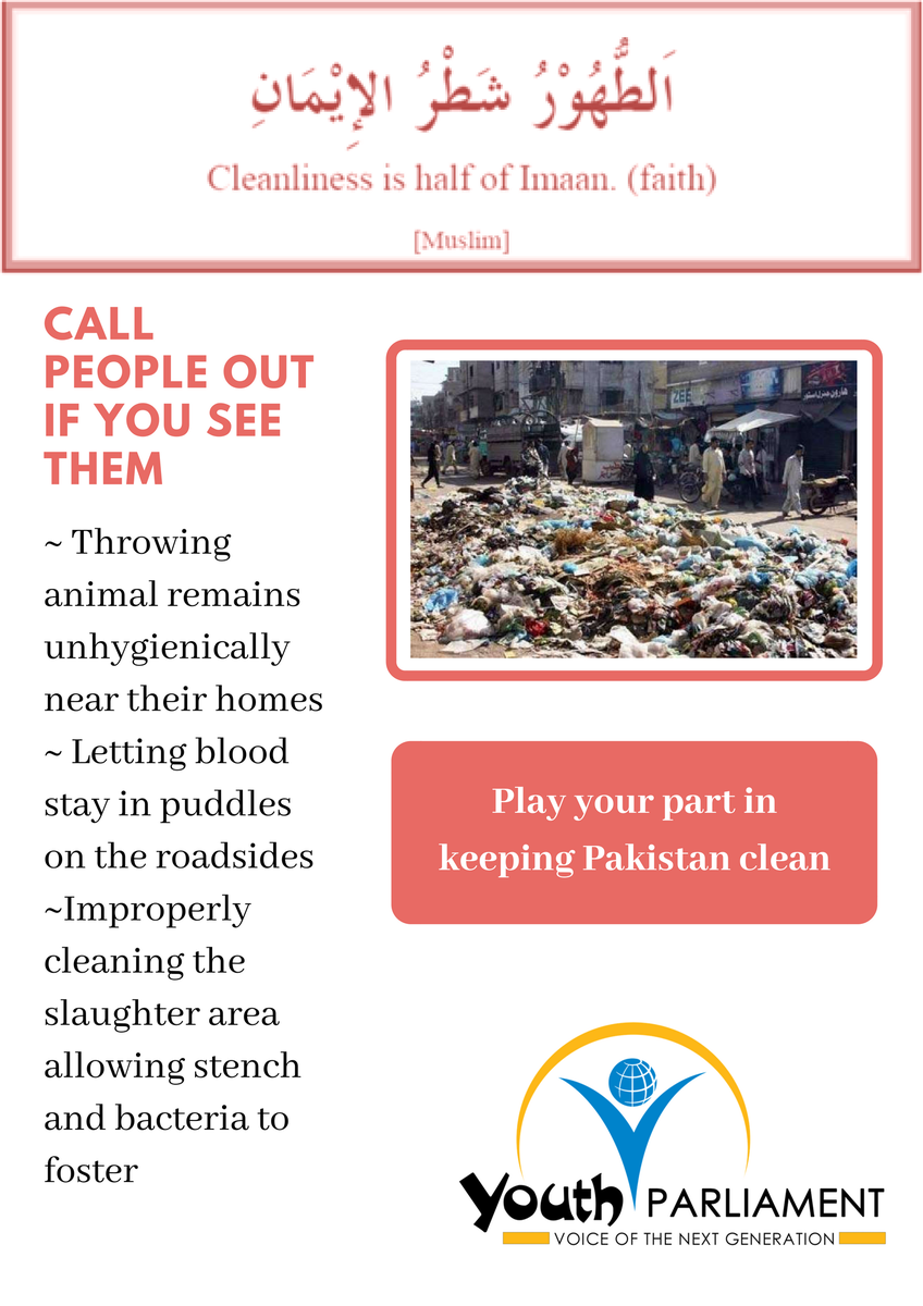 PakistanYp's tweet photo. #CLEANEIDULAZHA
Send this to those friends who have huge groups of friends. Send this to the people who are willing to teach other people. Spread the word.
We need a better Pakistan this Eid.
#CLEANEIDULAZHA https://t.co/zKSeIBBewU