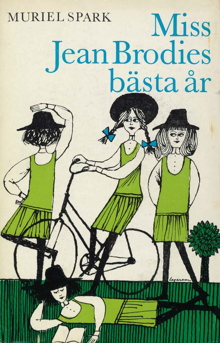 Lush colour scheme in this 1963 #Swedish edition of The Prime of Miss Jean Brodie [1961] 🍏 🌊 #SparksBookCovers #MurielSpark100