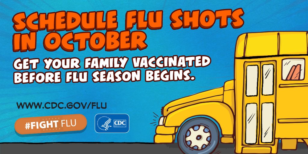 BoomersPlus's tweet photo. #FluSeason is coming. Will your family be ready? Schedule flu vaccine appointments by the end of October to help protect against #flu. https://t.co/8fTg04XtNR … #NIAM18 https://t.co/xf18d5eHNn