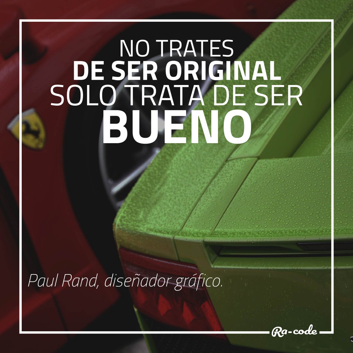 Racode_ve's tweet image. Muchas personas piensan que hay que ser original. Pero lo cierto es que cuando estás trabajando en un proyecto, tu objetivo principal no es ser original, tu objetivo es ser bueno, para así crecer en tu negocio y tener clientes.
ra-code.com
#Emprendedores