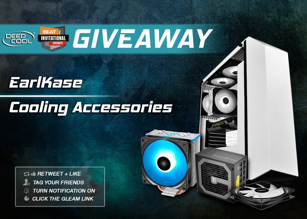 BEATesports's tweet image. We're partnering with @Deepcoolglobal and giving away an EARLKASE &amp;amp; Cooling Accessories! #Giveaway

👋 Tag Your Friends 
📳 Turn on Notifications 
💞 RT &amp;amp; Follow @Deepcoolglobal &amp;amp; @BEATesports 
👉 Visit here for more entries gleam.io/g3vaZ/deepcool…

Winner will be drawn Sept 17