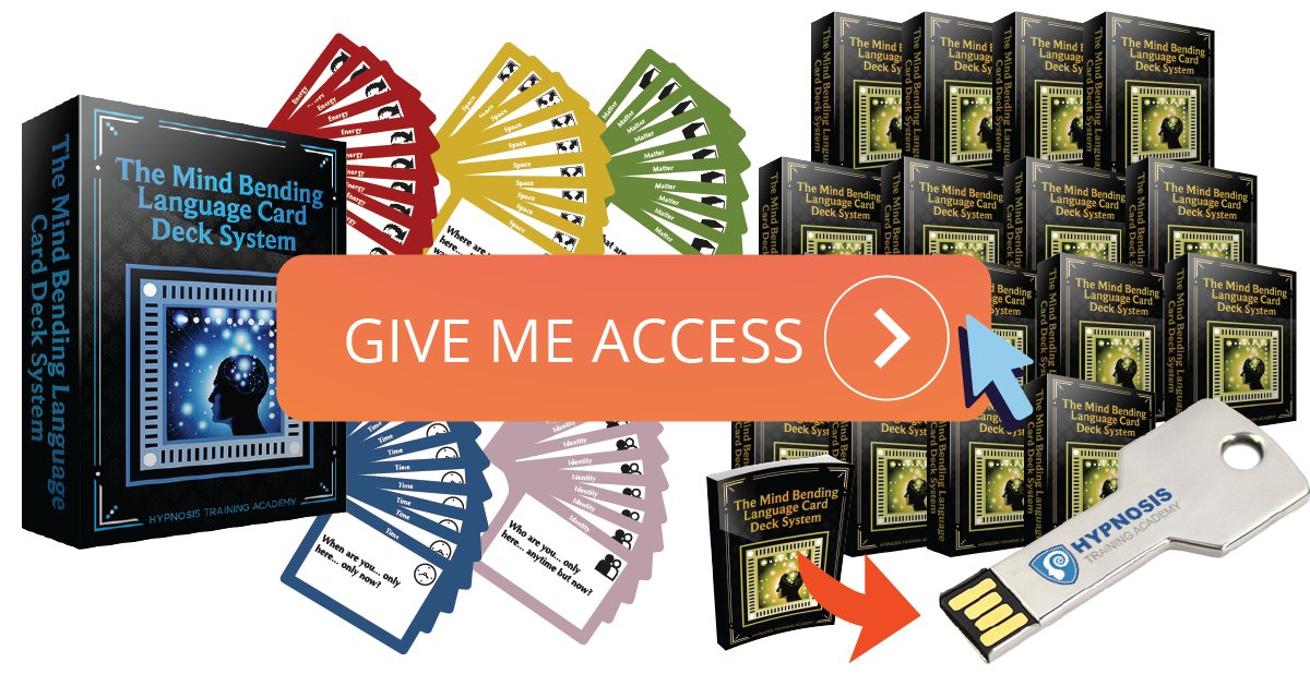 Hypno_Academy's tweet photo. Imagine being able to induce a deep hypnotic trance by asking just one simple question? Discover the ultimate shortcut to conversational hypnosis: The Mind Bending Language Card Decks. #hypnosis hypnotherapy #mindbendinglanguage #product https://t.co/kLMjjLgBGR https://t.co/u6F5oJXHId
