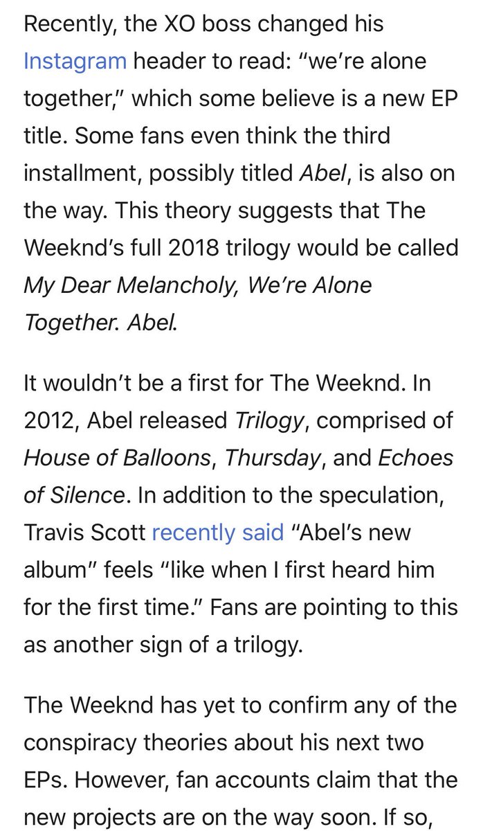 the weeknd new album theory the weeknd new album theory