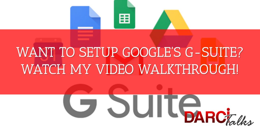 DarciLaRocque's tweet photo. In case you missed it, check out "Want to setup Google's G-Suite? Watch my video walkthrough!" https://t.co/502taGzNB3 #DarciRealtorTips https://t.co/OnrSosSGNu
