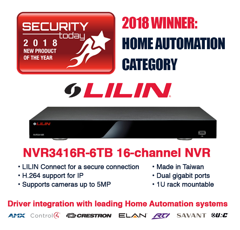 USALILIN's tweet photo. LILIN NVR3416R-6TB Named Security Today's @SecurToday 2018 New Product of the Year Winner - Home Automation category! https://t.co/jfBzuUnxAg
@USALILIN @LILINTaiwan @ce_pro https://t.co/5M571lXkHb