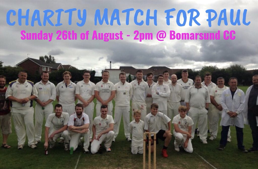 BomarCC's tweet photo. The annual memorial match for Paul ‘Cheese’ Dixon will be played this coming Sunday at Bomar, the game promises to be highly entertaining and to be played in great spirit.🏏🍻

All money raised will go to a charity chosen by Paul’s family. https://t.co/2TUSzhgXa3