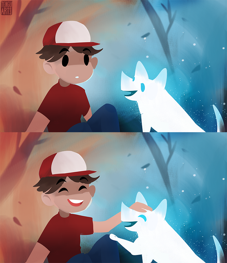 Tengu_Arts's tweet photo. After Death ~
Mini comic based on a 30min speedpaint I did.
#dog #ghost #feels #comic #speedpaint #drawfast #illustration #art https://t.co/ofDqoM3JXc