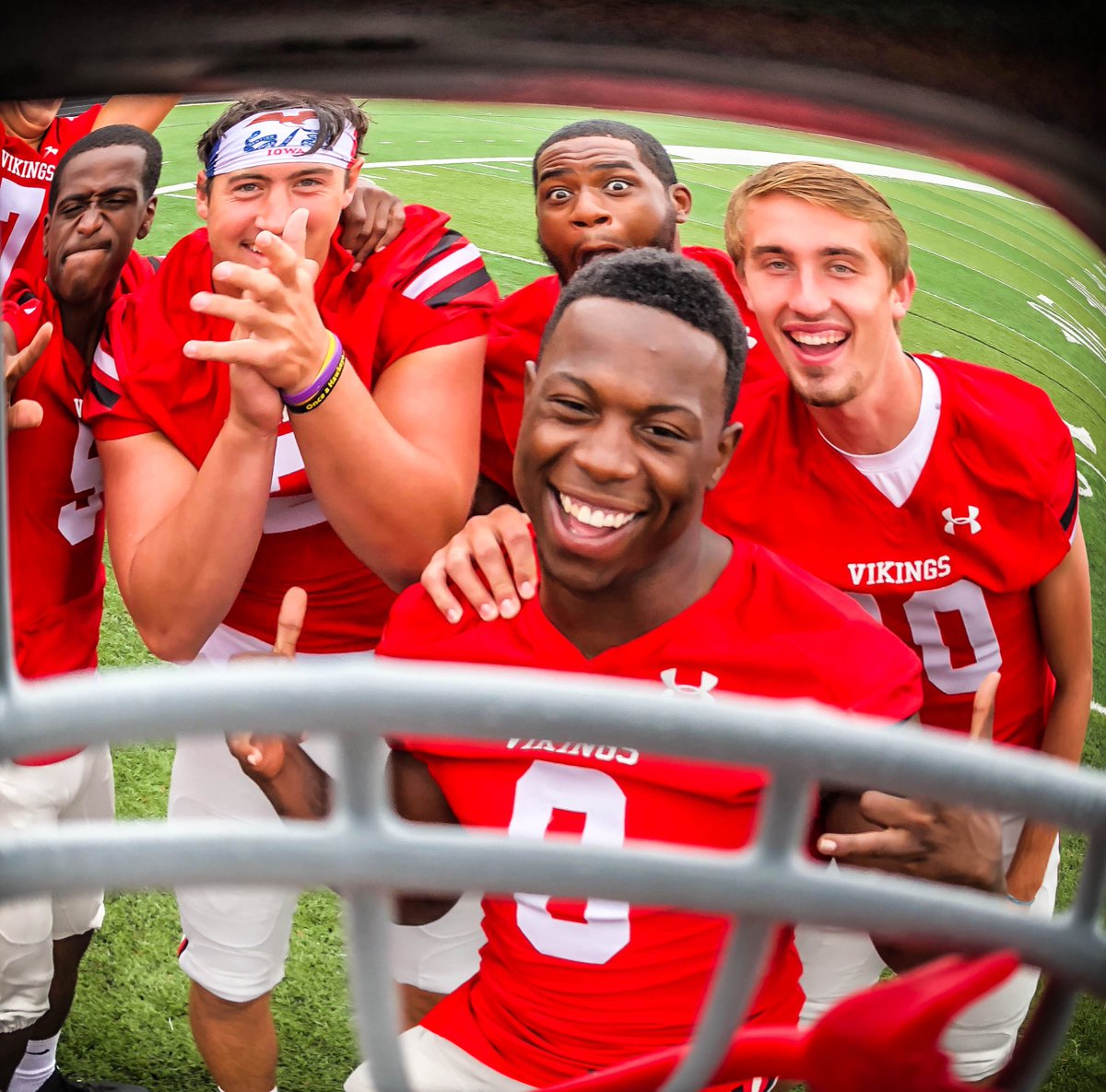 VikingAthletics's tweet photo. 2018 @GVVikingFB media day is in full swing 📸 #RedRising #FINSH https://t.co/dVZXP7g88U
