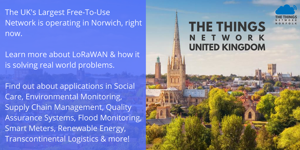 Join us in #Norwich October 15th &amp; 16th for The Things Conference 

Learn about Low Power Wide Area Networks for Sensors or #LPWAN 
Find out about #LoRa &amp; its applications 
Meet Businesses providing #DigitalllyTransformative #IoT services 

Tickets: thethingsconference.uk/order-tickets/