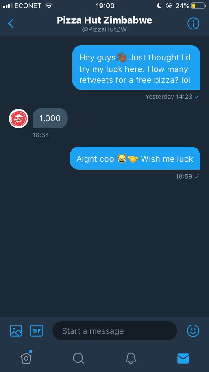 ๐๐๐ง๐ข๐๐ฅ๐ฅ๐๐ค (@itsdrsm) on Twitter photo Guyssssss๐ญ๐ญ๐ญ Please please please please help me out here <a href="/PizzaHutZW/">Pizza Hut Zimbabwe</a> Guyssssss๐ญ๐ญ๐ญ Please please please please help me out here <a href="/PizzaHutZW/">Pizza Hut Zimbabwe</a>
