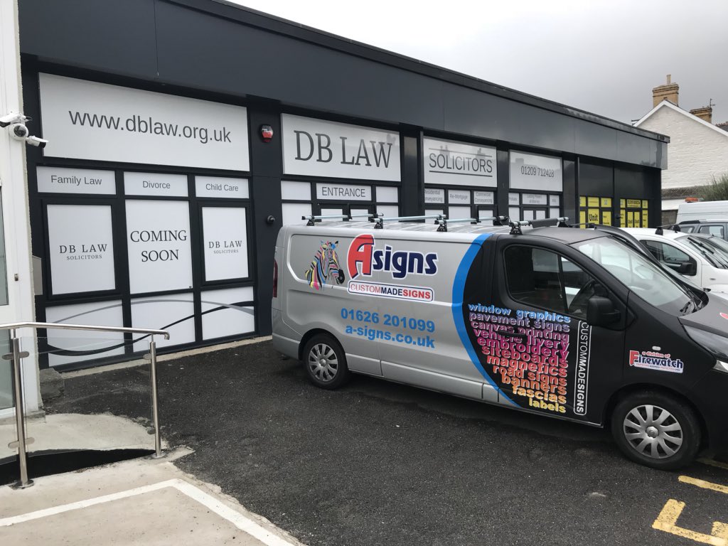 Asigns_SW's tweet image. Today we finished installing sign trays for DB LAW in Camborne! #standoutfromthecrowd @FirewatchSW @Sherwoodsonline @BoostTorbay @devonfox54 @Devon_Hour @blunt6023 @TeignbridgeHour