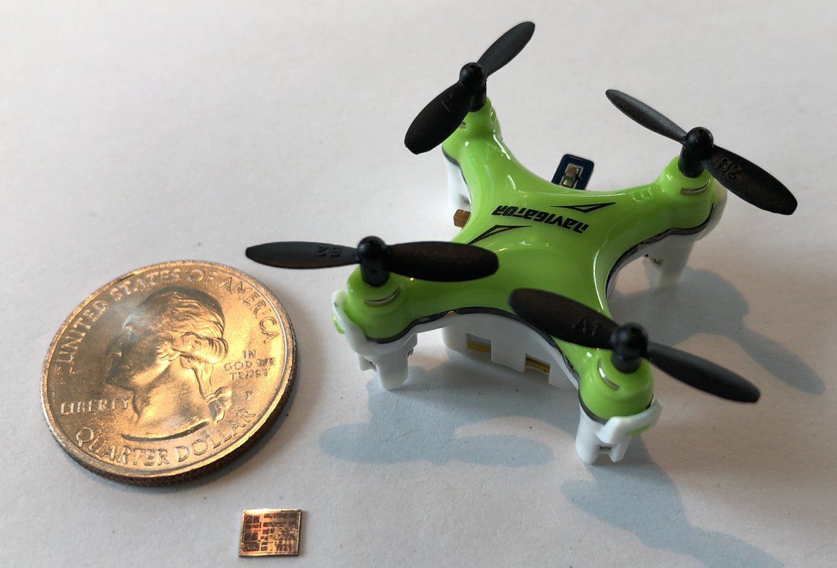 We will be giving a talk at #hotchips today @ 4pm on "Navion: An Energy-Efficient Visual-Inertial Odometry Accelerator for Micro Robotics and Beyond". #Navion can do real-time localization and mapping for autonomous navigation at 2mW. Slides at rle.mit.edu/eems/wp-conten… #robotics