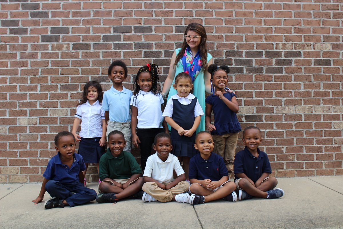 Happy Monday from Ms. Anna and our Pre-K friends! #brinkleyheights #bhua #BHUApreK