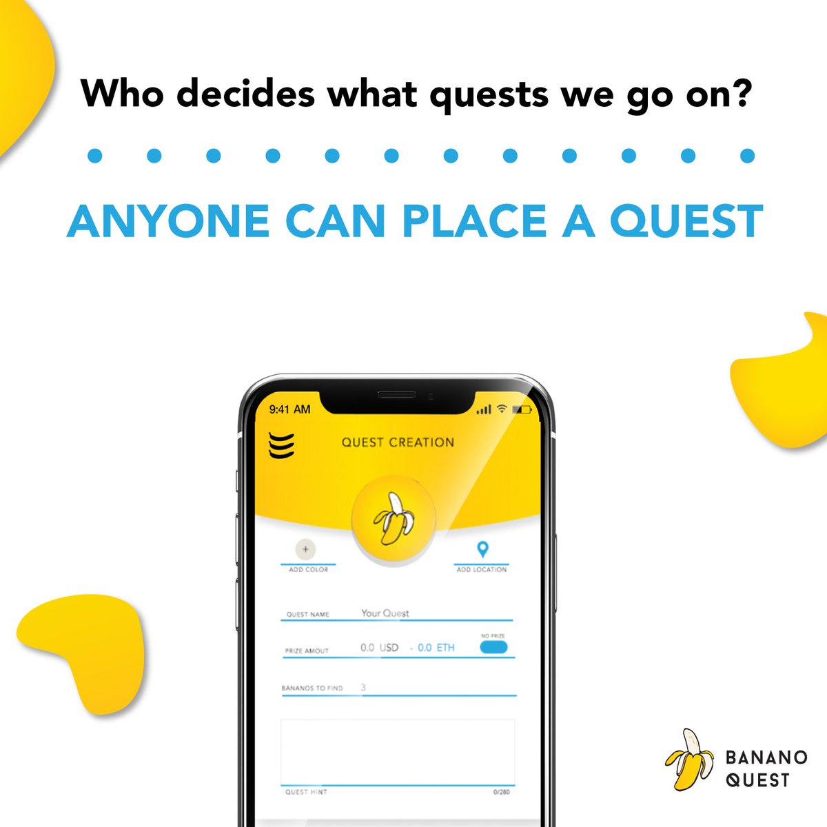 BananoQuest's tweet photo. Place.
Create your own #AR treasure hunt using #BananoQuest. B.Q. gives people the freedom to create quests and place #Bananos anywhere they like. You can even give the quest a bounty based in #Ethereum.

Sign up Today to #TestFlight Banano Quest on #iOS!
https://t.co/415tEZg4ow https://t.co/OS6hg5CgH8