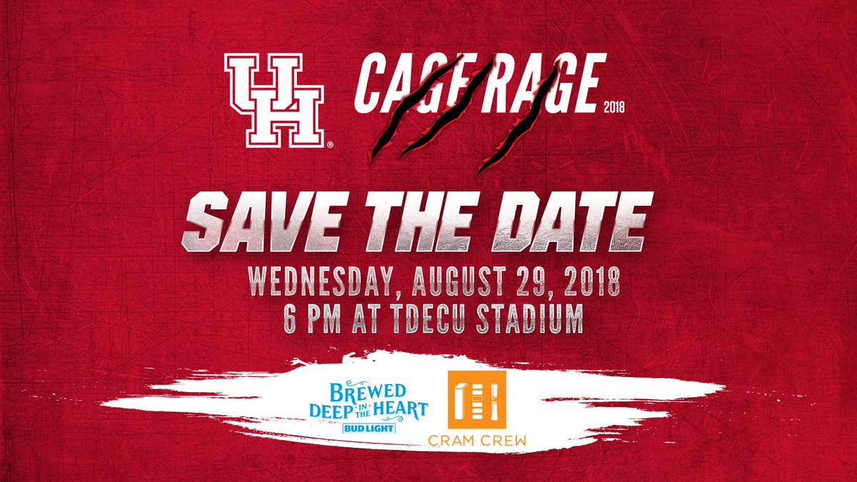 silvereagledist's tweet photo. Itβs time for another year of @UHCougars football and fresh @BudLight brewed deep in the heart of Texas. Join us for a FREE event #CageRage 8/29 @ 6pm! #HTownTakeover #MSG21+ #GoCoogs https://t.co/XuXPMcbjlq