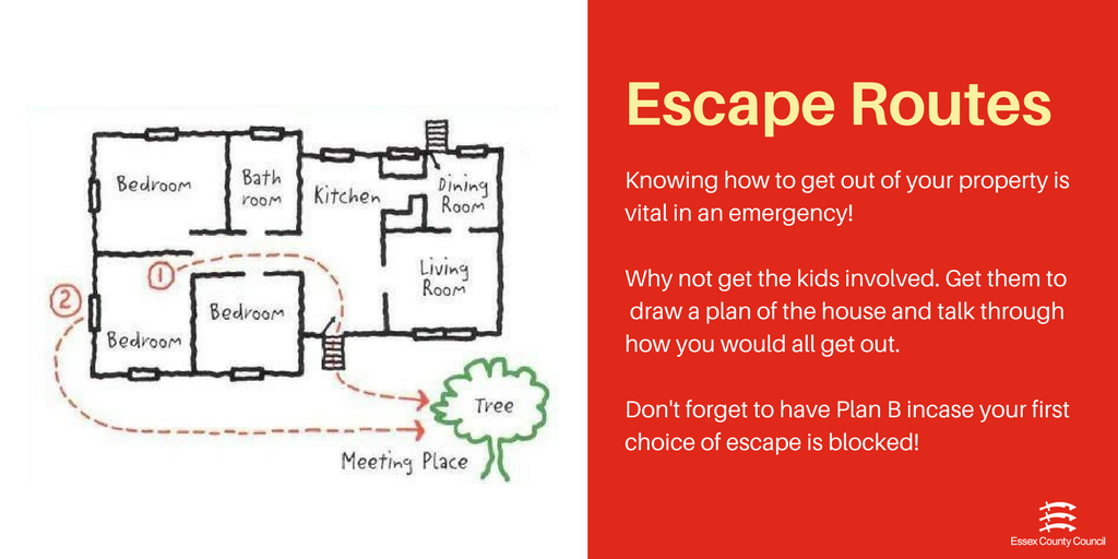 Do you know how you will get out of your home in an emergency? Why not get your kids to help draw a plan of your home and identify escape roots so everyone knows what to do! #FireKills