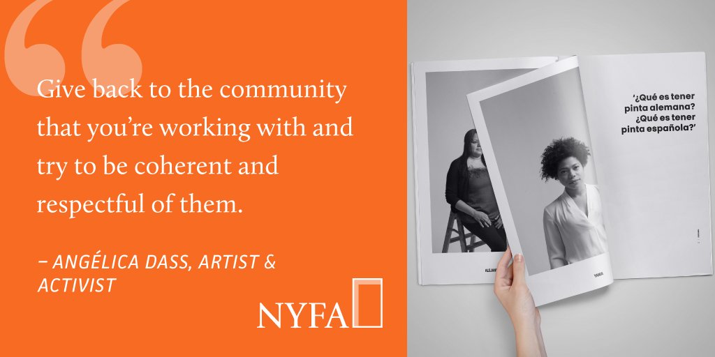 nyfacurrent's tweet photo. When bringing activism into your practice, be very considerate of the community you're working with. More advice from @angelicadass: https://t.co/uc5zVFqcsZ #IAPInterview https://t.co/5sSevUU8Ia