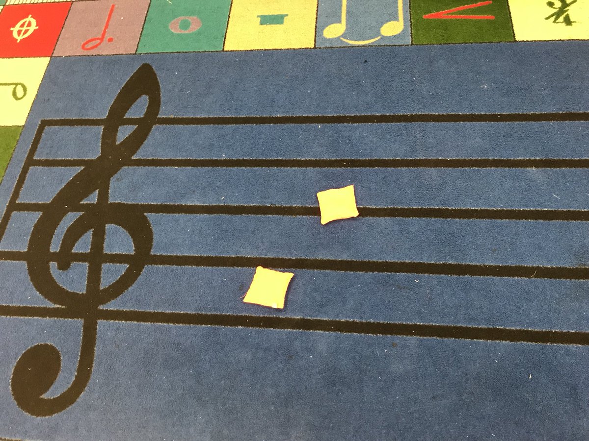 allenmusic08's tweet image. Musical bean bag toss! Do you know your note names? #lltelectives #MondayFunday #trebleclef @LLTAcademy