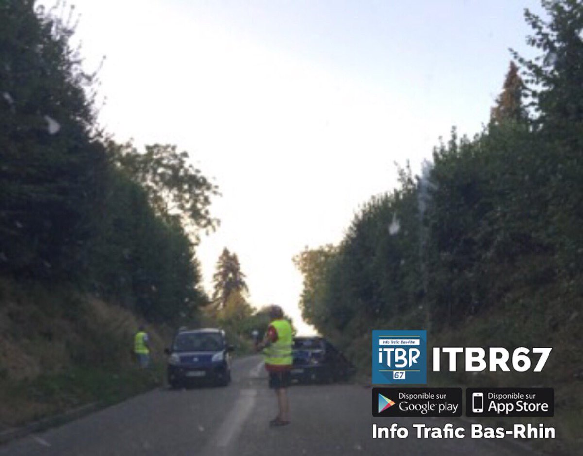 ITA6768's tweet photo. Accident | #Rittershoffen, direction #Betschdorf, dans le virage. Pompiers sur place, prudence. https://t.co/KiXgrVXc4r