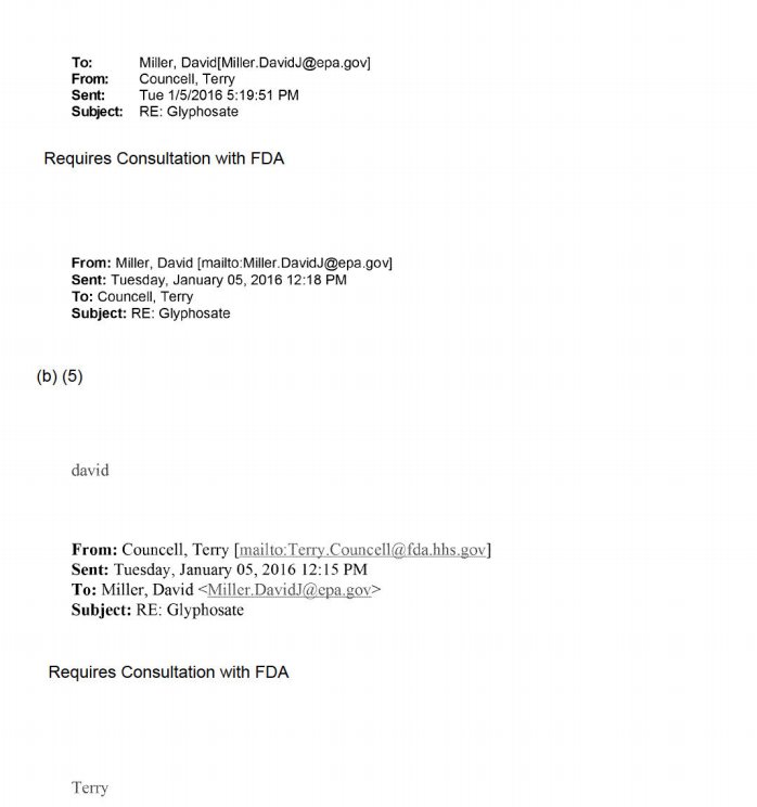 careygillam's tweet photo. Too many secrets - in FOIA return of dox involving conversations between @US_FDA &amp; @EPA re #glyphosate testing in food, nearly every page is redacted. @Schumer @tedlieu &amp; other leaders should demand more transparency from our regulators. @USRightToKnow #rounduptrial @MonsantoCo https://t.co/ipTRBO32kS